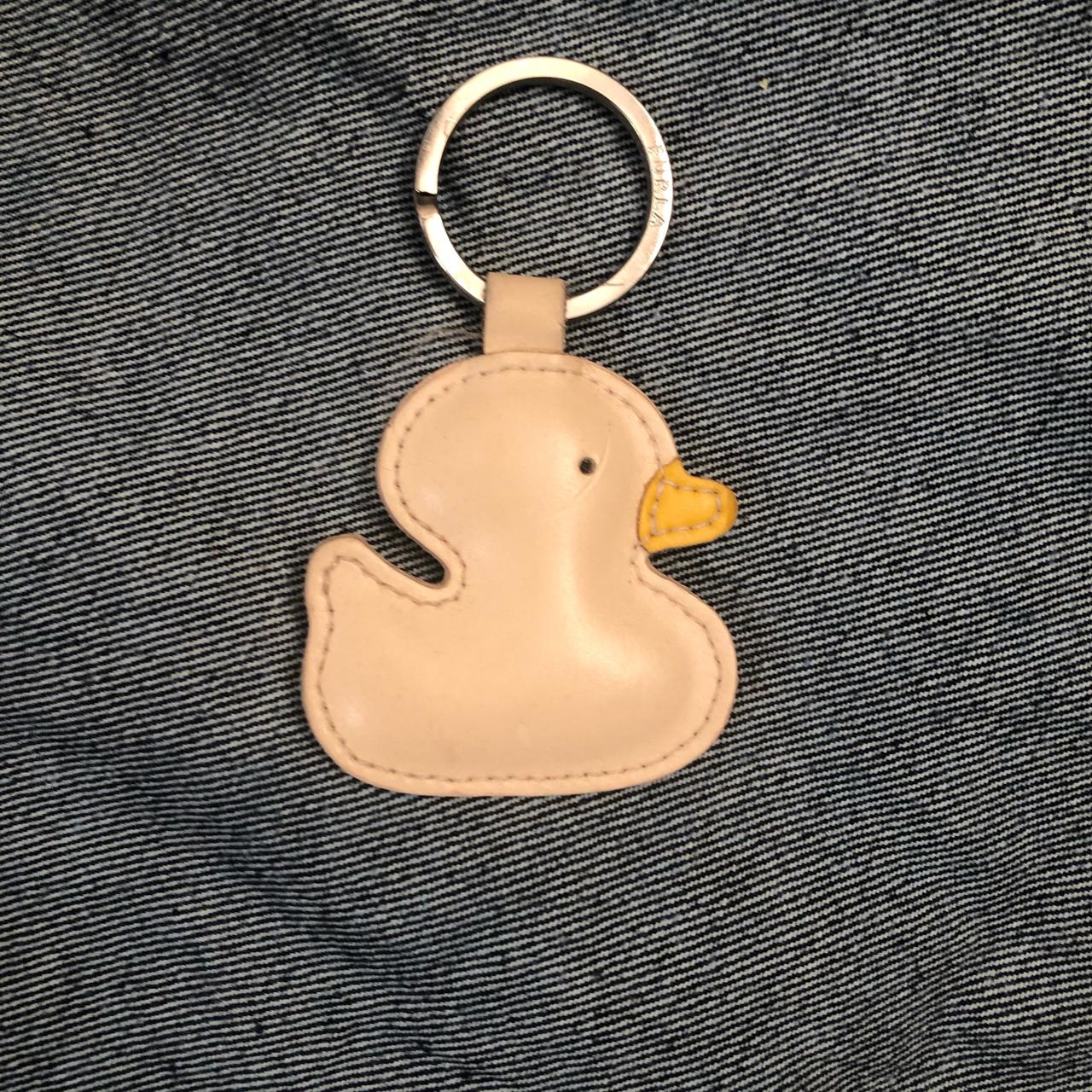 This is a Furla Leather Duck Keyring or Keychain. - Depop