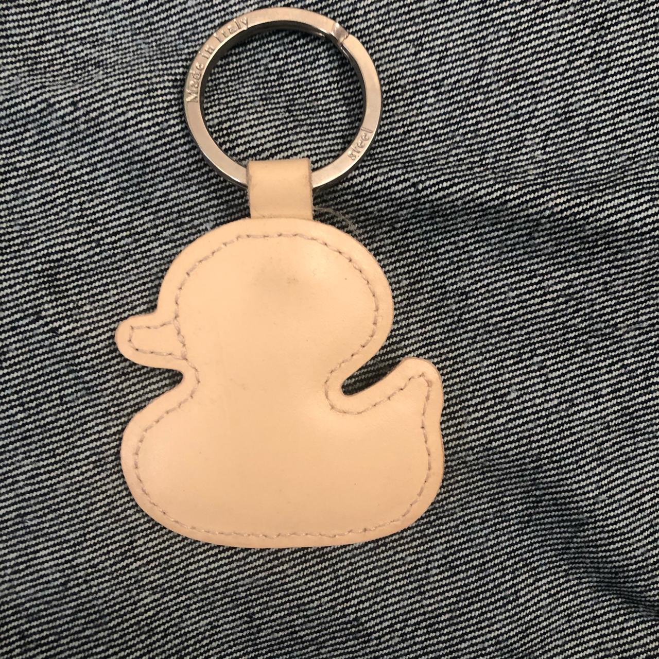 This is a Furla Leather Duck Keyring or Keychain. - Depop