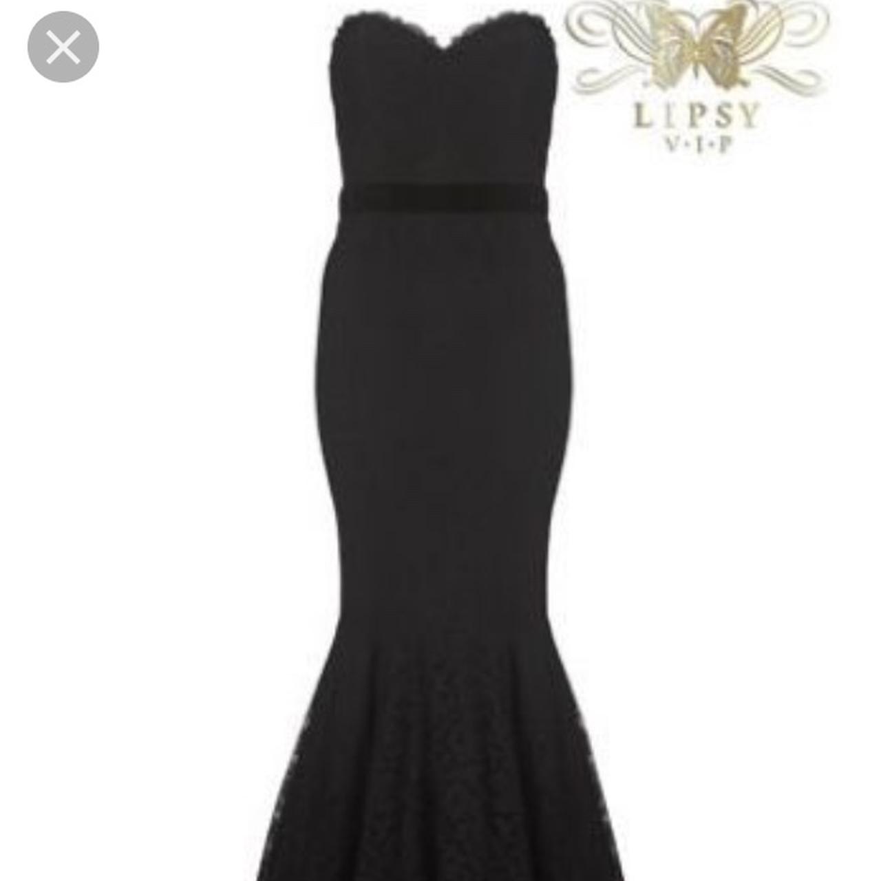 Lipsy black hot sale fishtail dress