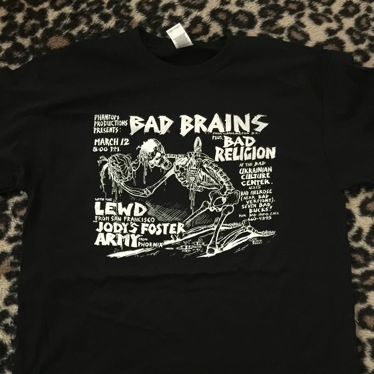 Bad Brains flyer tee. Art work from show in Los