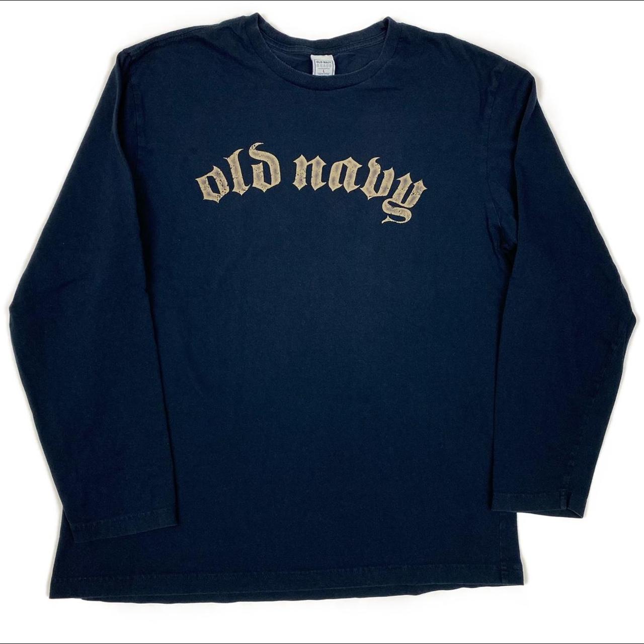 old-navy-men-s-navy-and-cream-t-shirt-depop