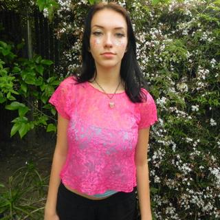 super cute lace pink top!! built in bra so holds - Depop