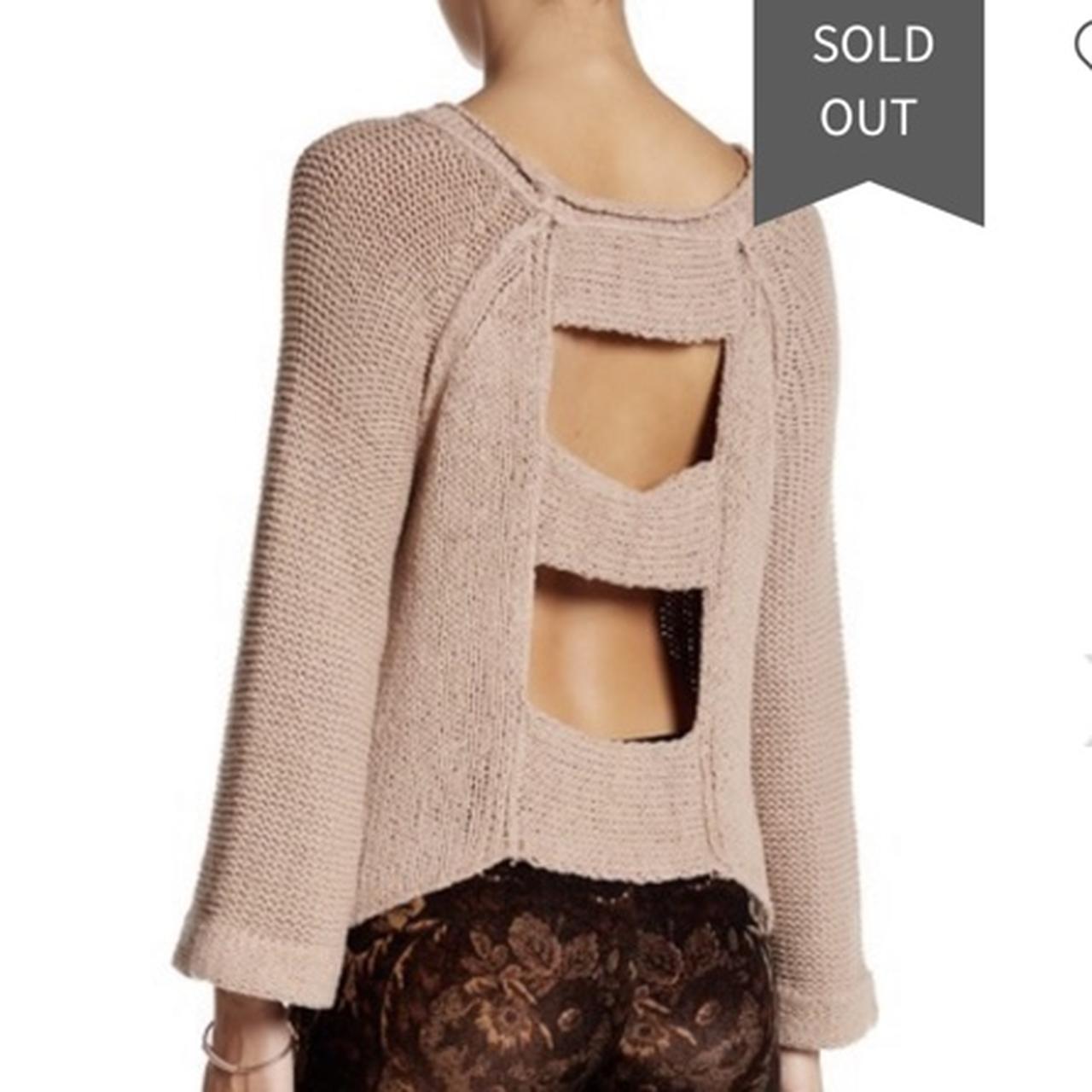 Free people on sale open back sweater