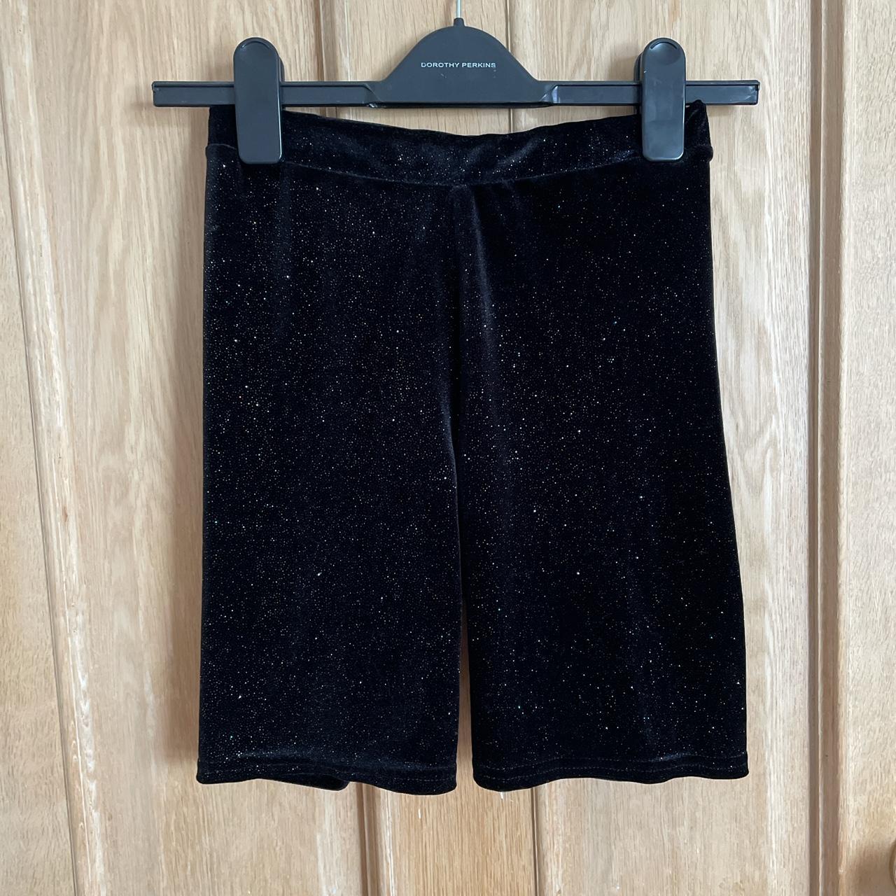 Glitter black velvet topshop cycling shorts. Really