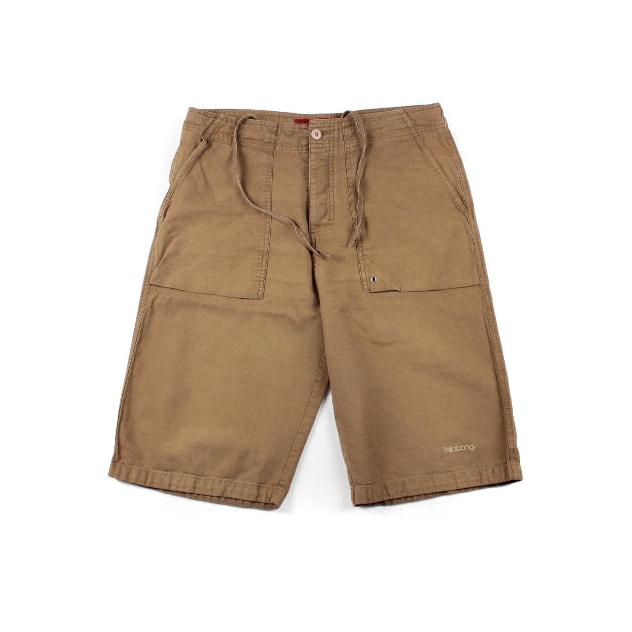 Billabong Cargo Shorts Vintage Y2K Brown Linen Blend... - Depop