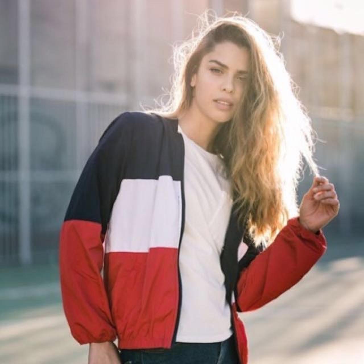 Brandy melville jacket red white blue best sale