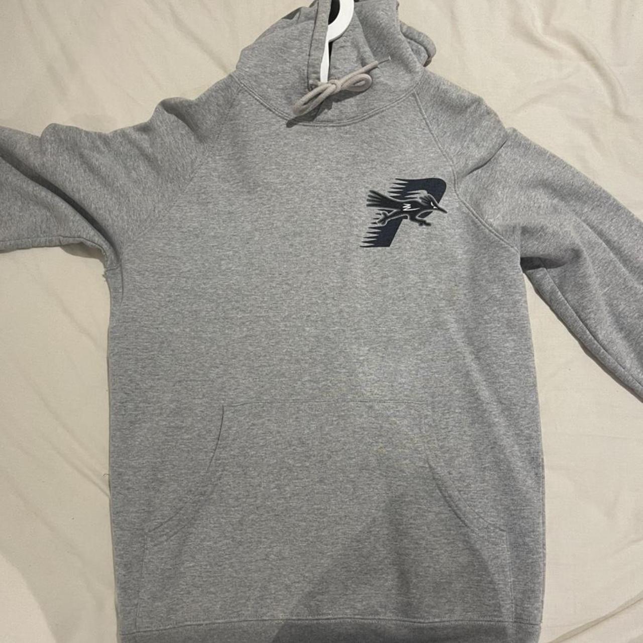 Palace Grey Roadrunner Hoodie Size Medium Good