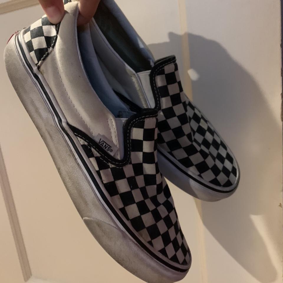 custom vans checkered X yellow will be cleaned - Depop