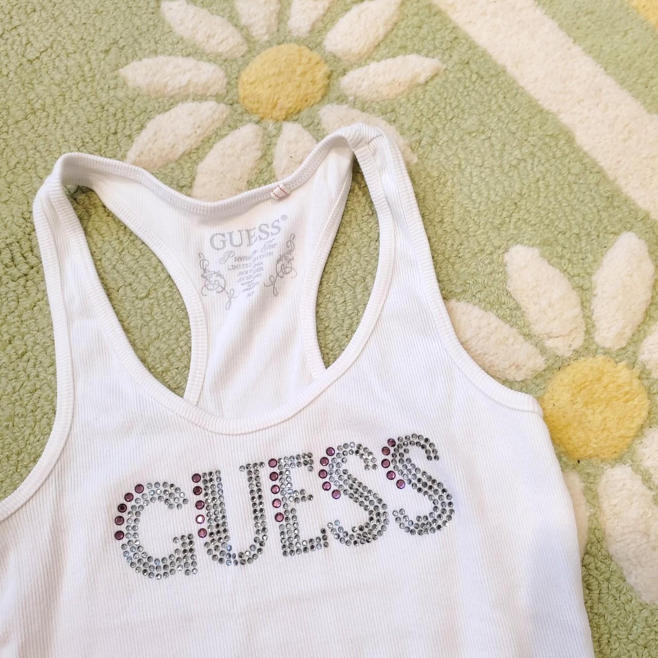 Guess Women's White and Pink Vest (2)