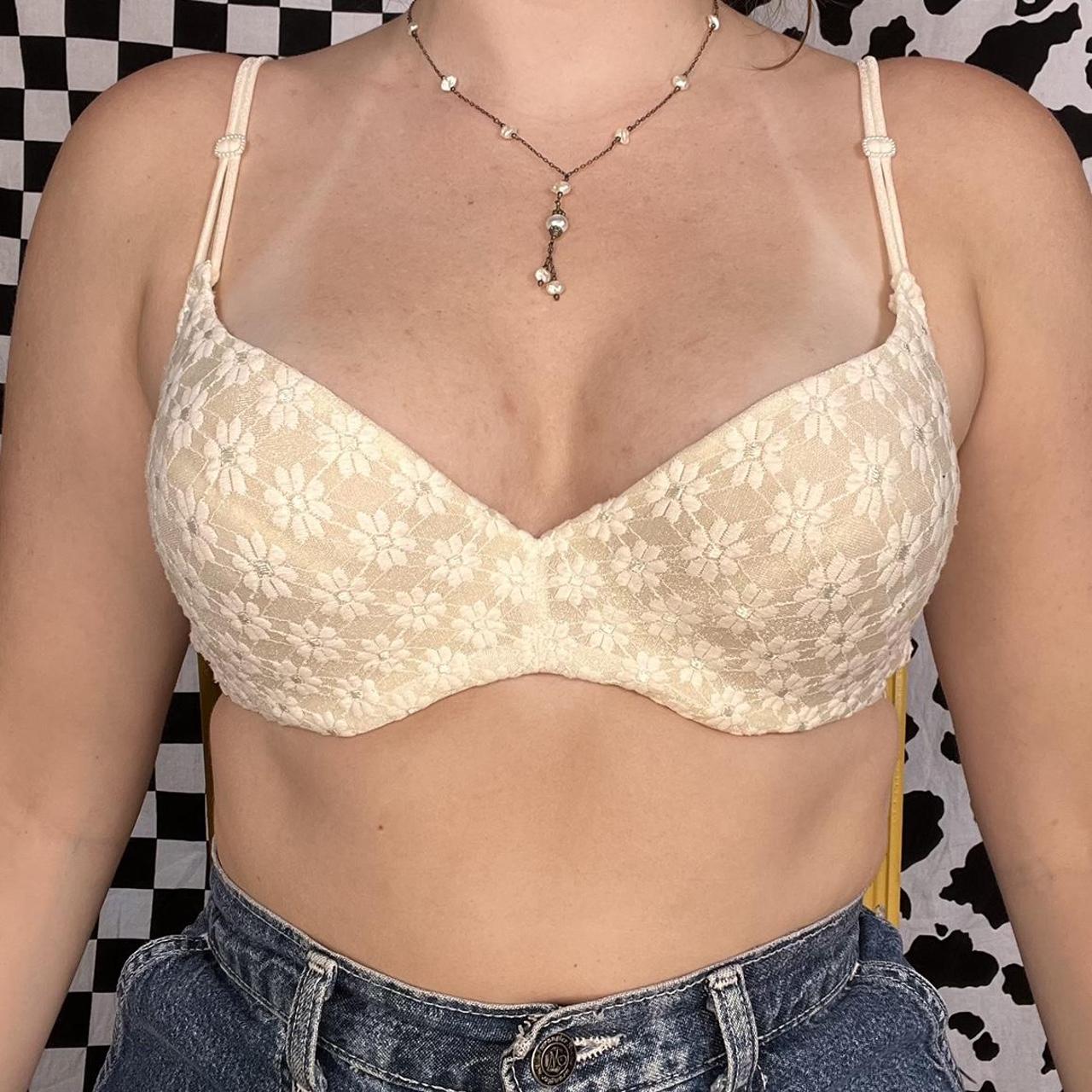 1990’s vintage white lace bra