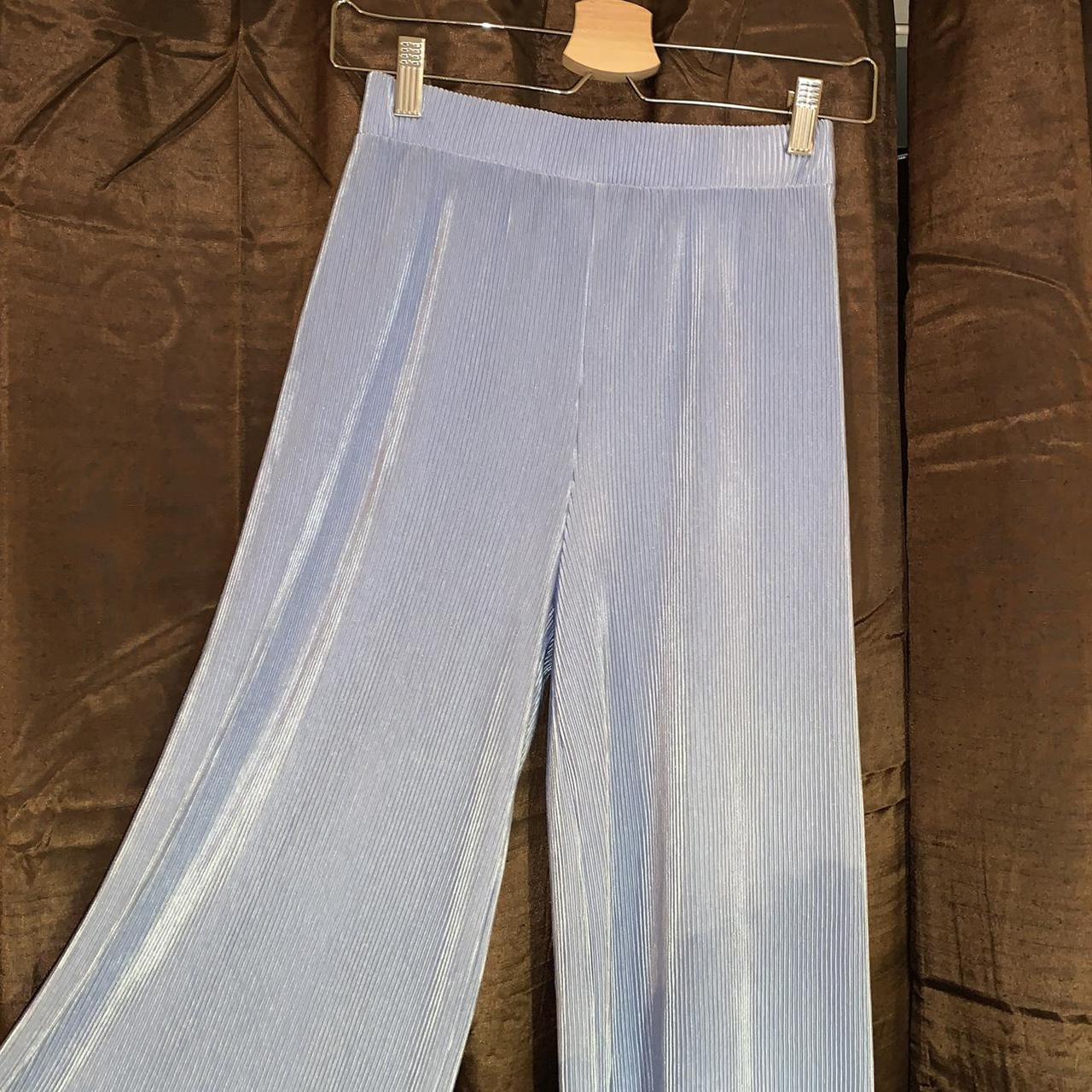 Monki Women's Blue Trousers | Depop