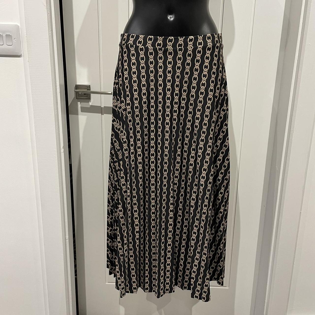 Gold pleated skirt clearance f&f