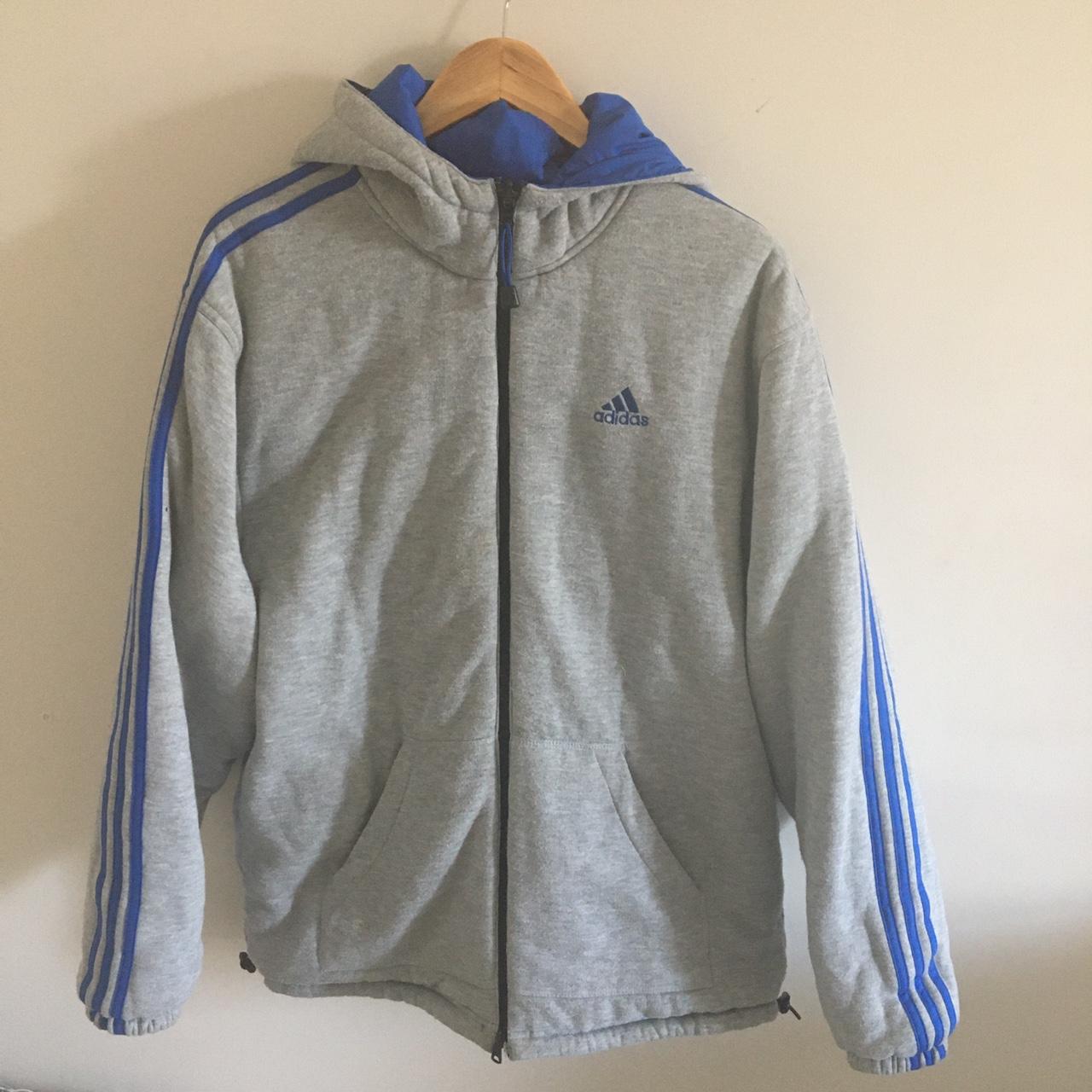 Adidas Men's Black and Blue Jacket | Depop