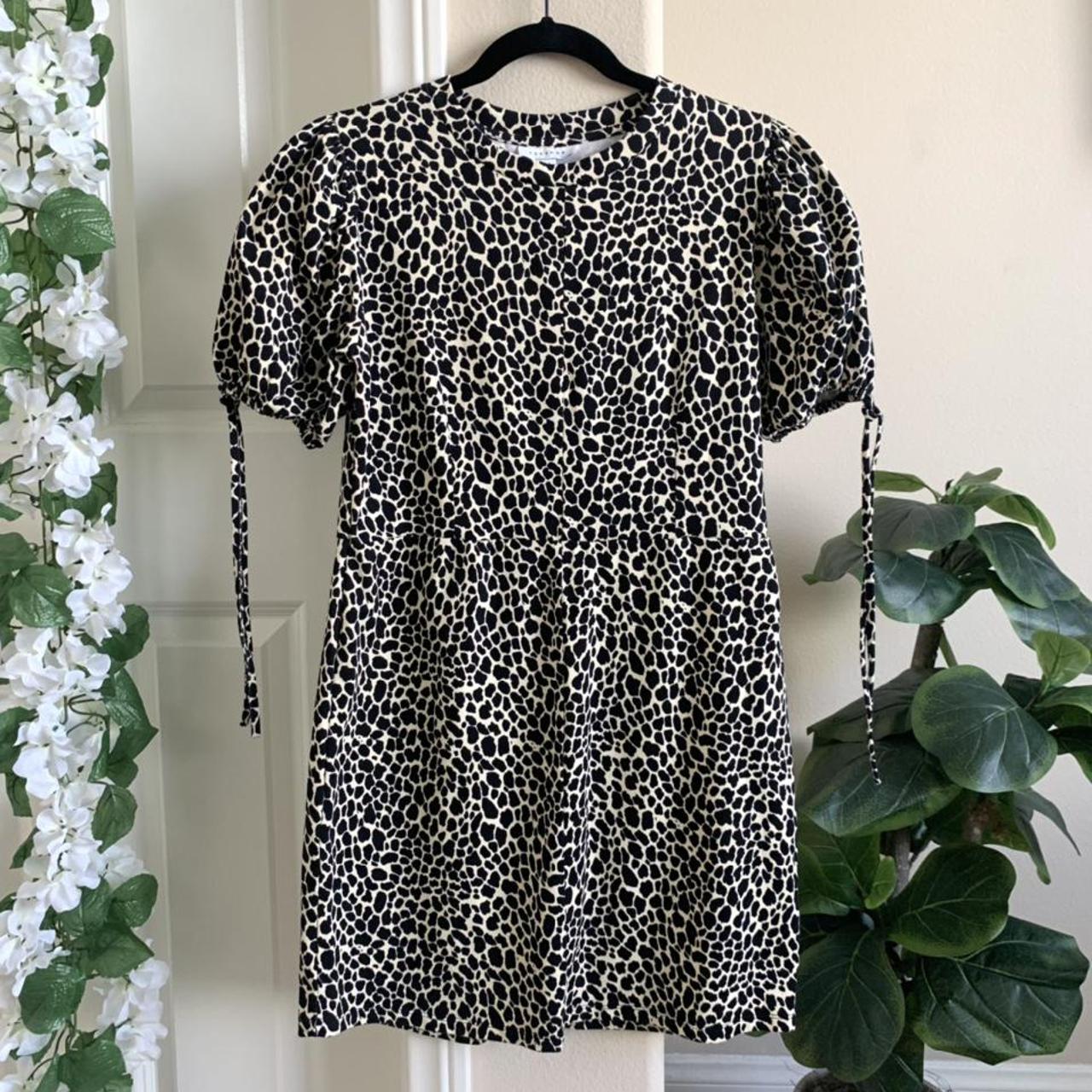 topshop animal print tea dress