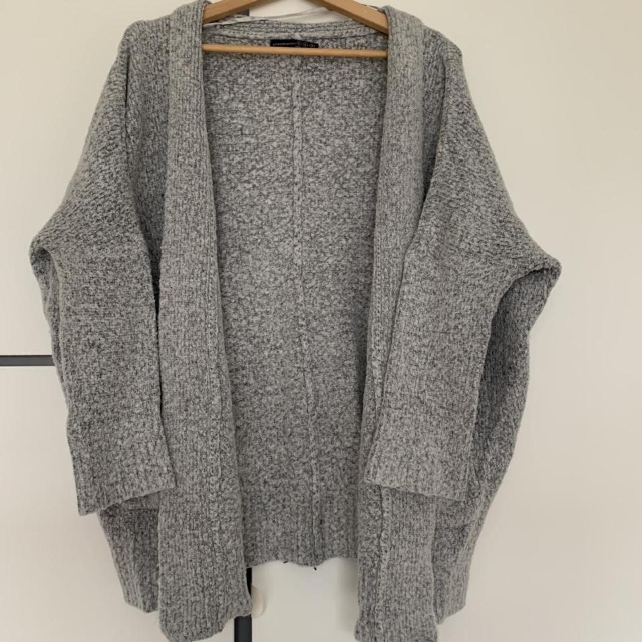 Grey Knit Cardigan - Fits a UK 6/8/10 FREE UK... - Depop