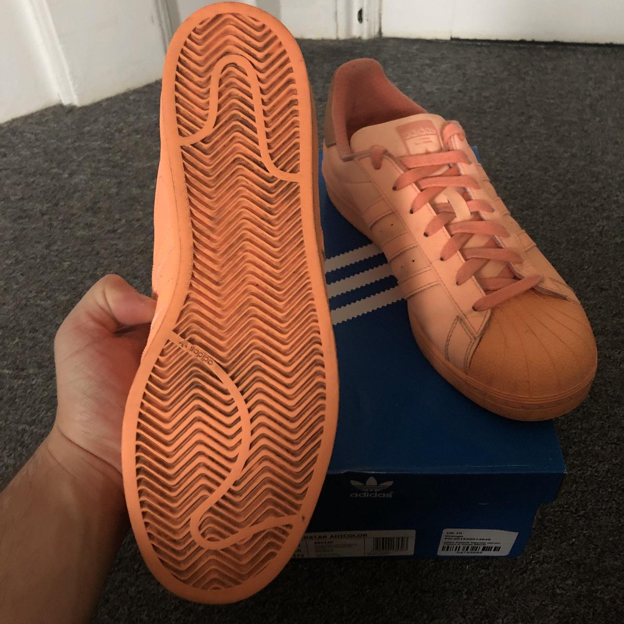 adidas superstar orange reflective