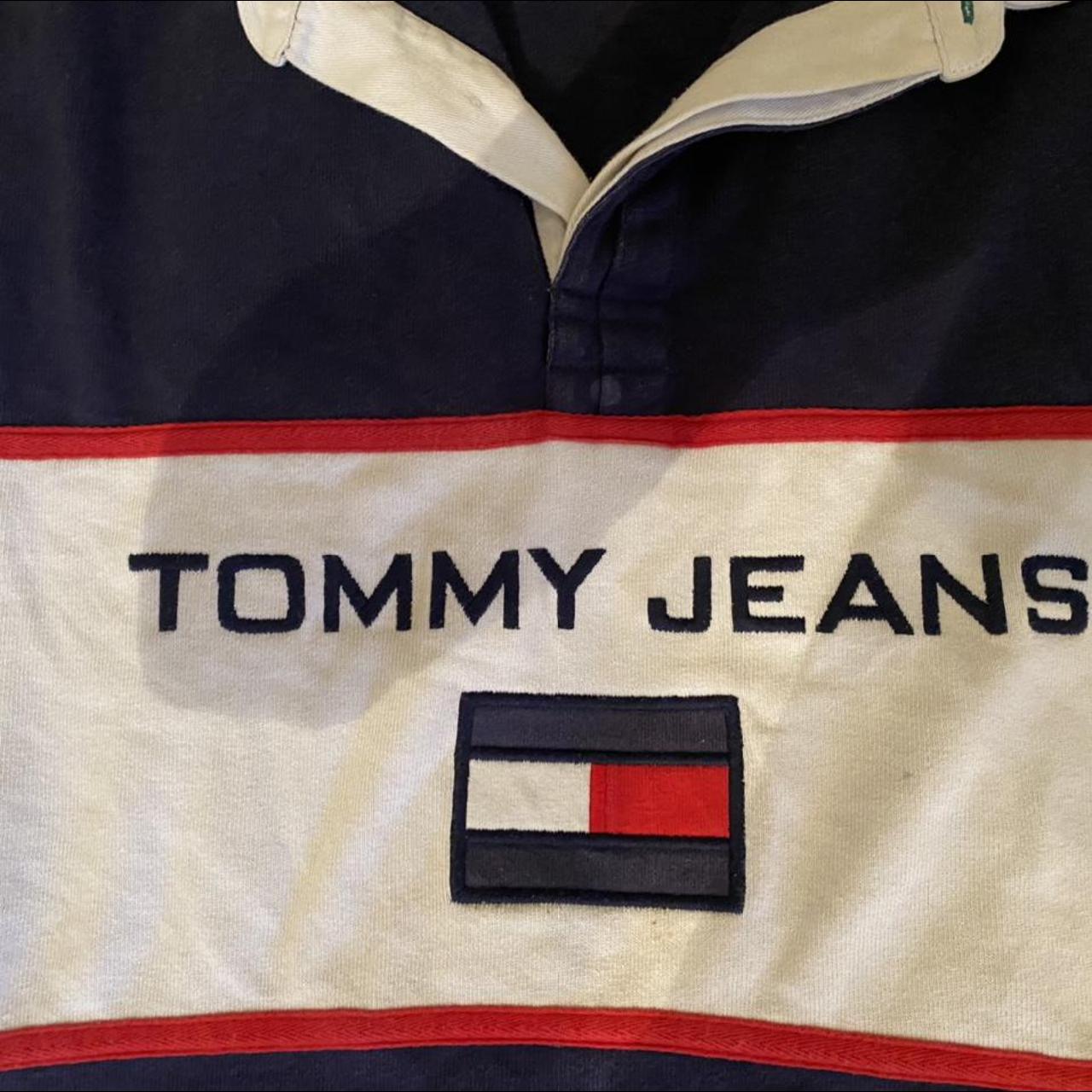 Tommy Jeans rugby top in size L men’s. Barely worn... - Depop