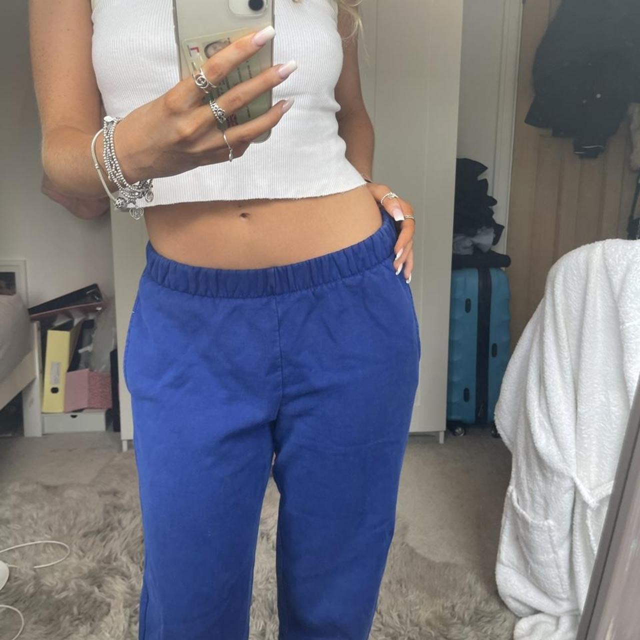 Blue brandy Melville joggers , worn only a few times. - Depop