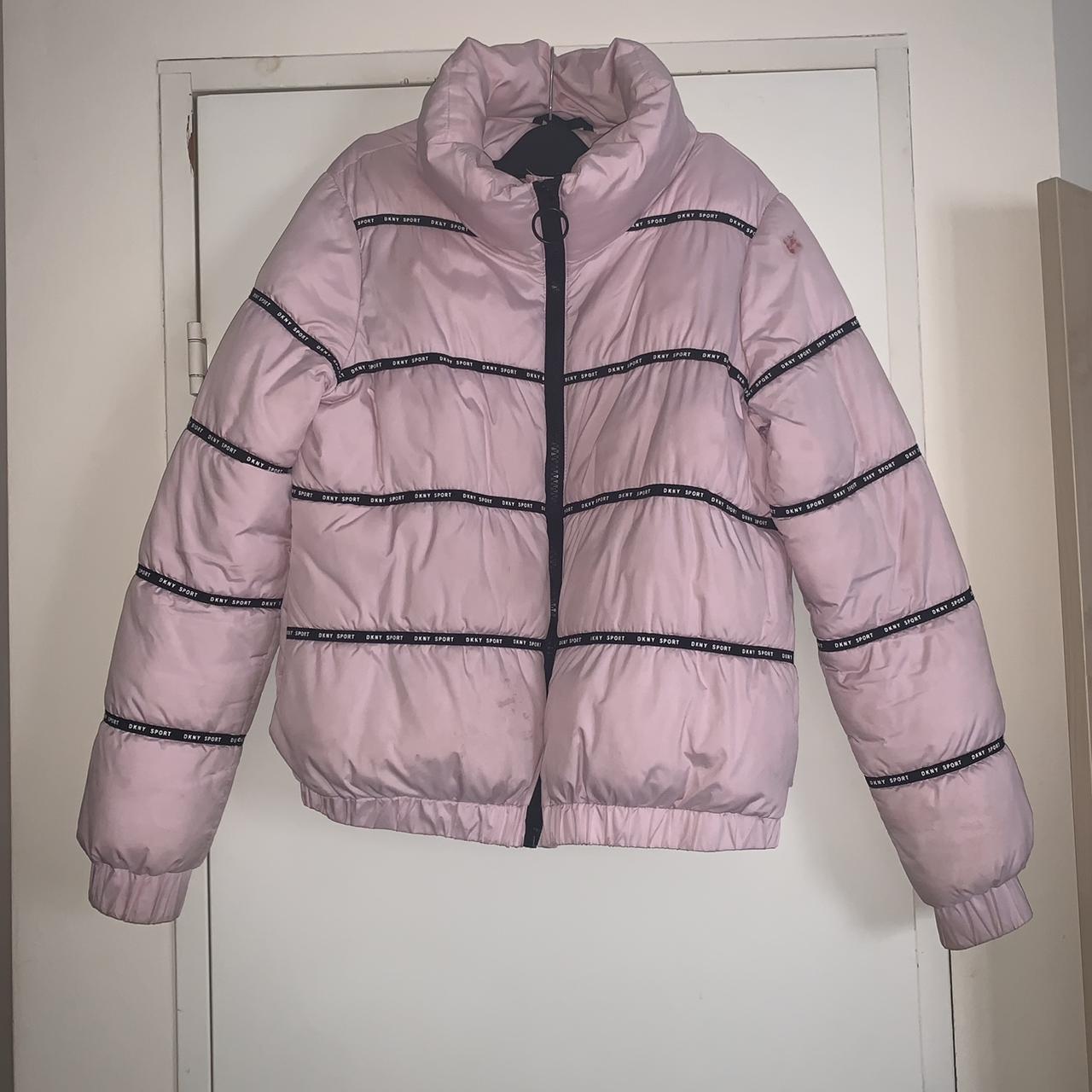 DKNY BABY PINK PUFFER JACKET 💕 message before... - Depop