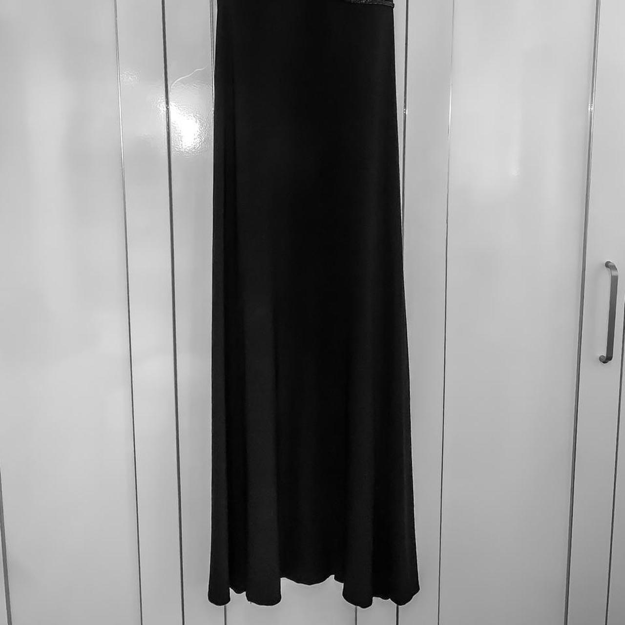 John Lewis Black Evening Dress Side Zipper, Halter... Depop