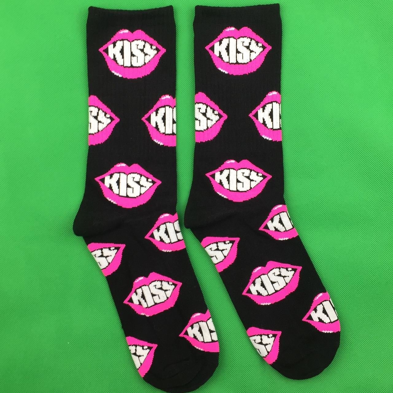 Unisex Black Kiss Lips Trainer Socks 👄 Available... - Depop