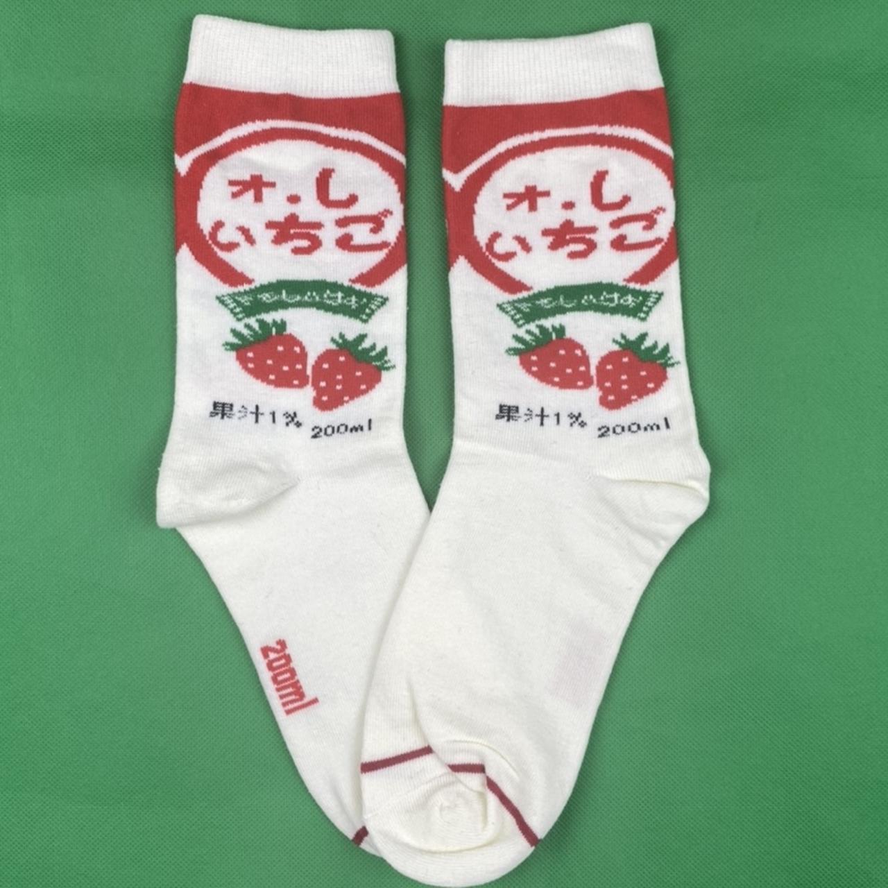 NEW Kawaii Japanese Red Strawberry Socks 🍓 Available... Depop