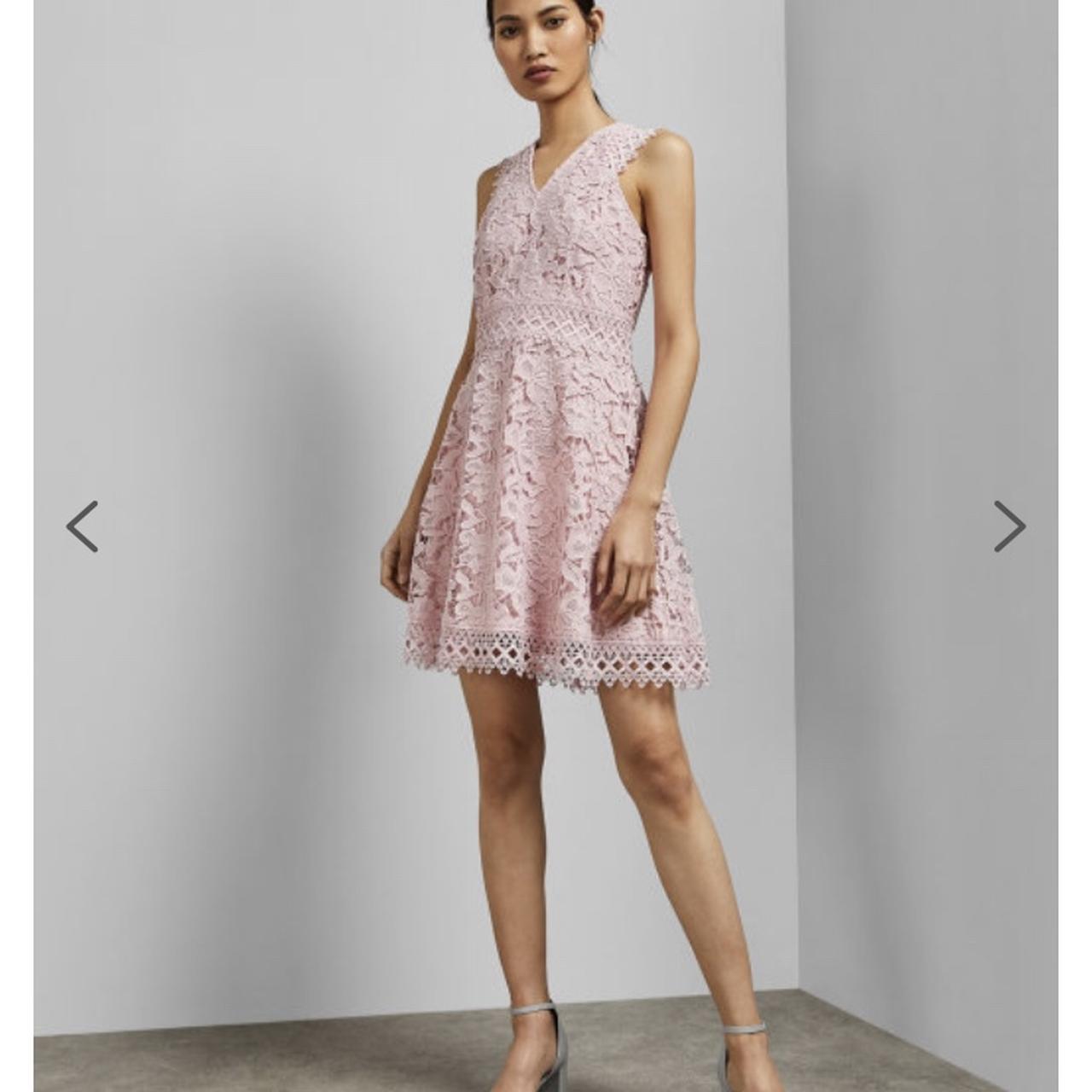 pink lace ted baker dress