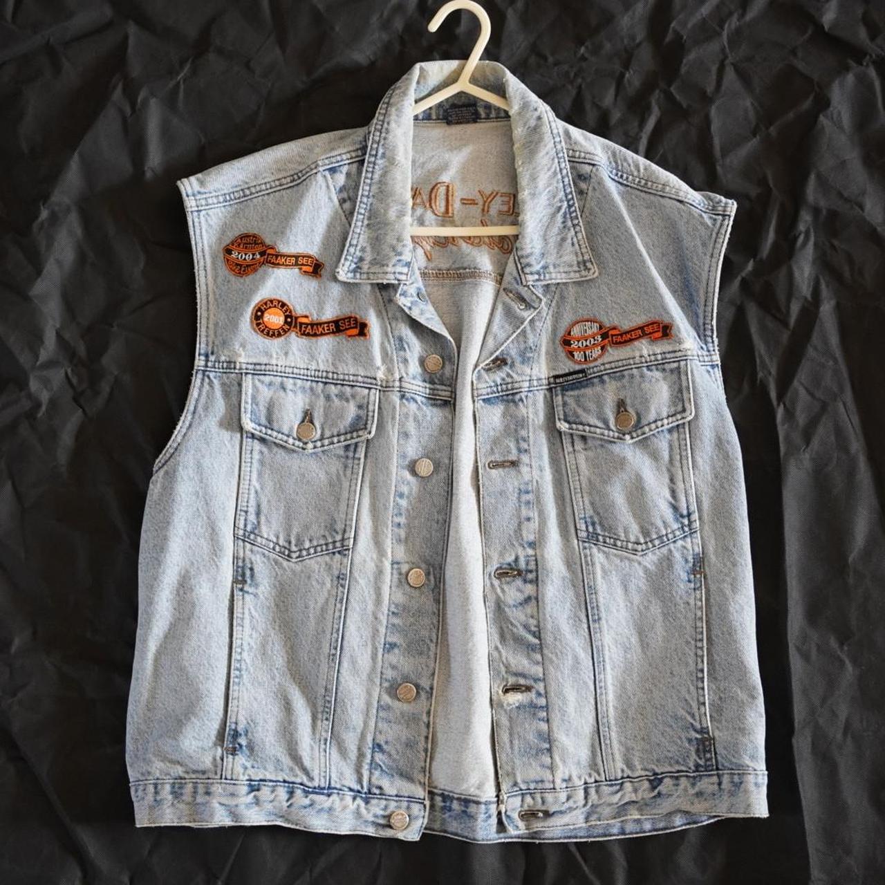 Men's white sleeveless denim on sale jacket