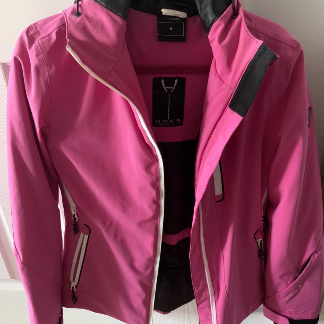 hyra pink ski jacket size medium, perfect size 12.... - Depop