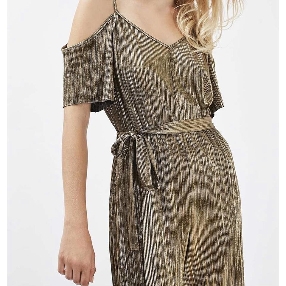 Topshop 2024 gold jumpsuit