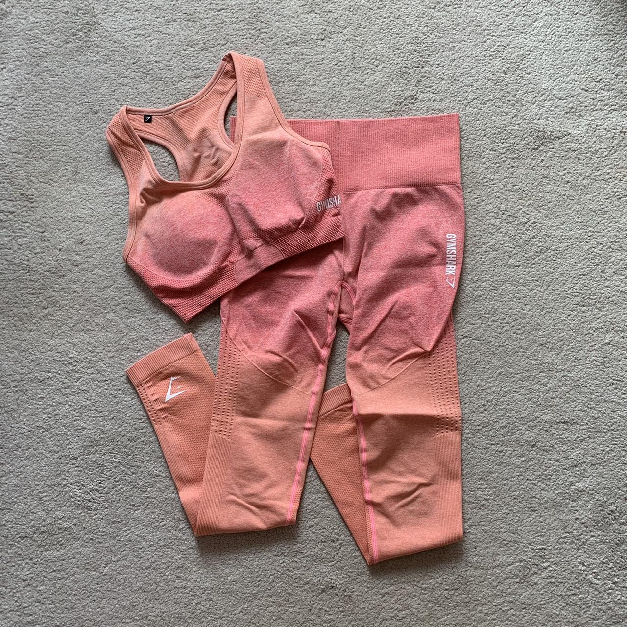 Coral gymshark set, size small- both. £40 for set. - Depop