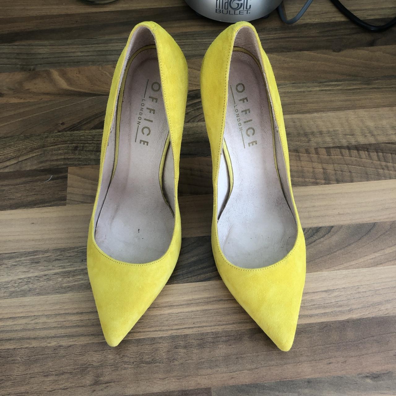 Yellow suede hot sale court shoes