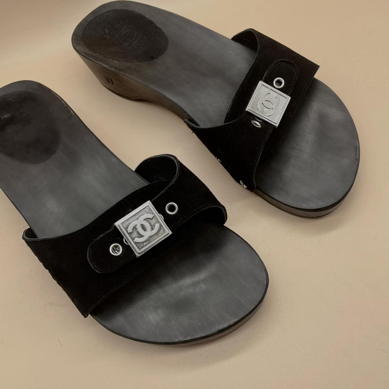 chanel clog sandals