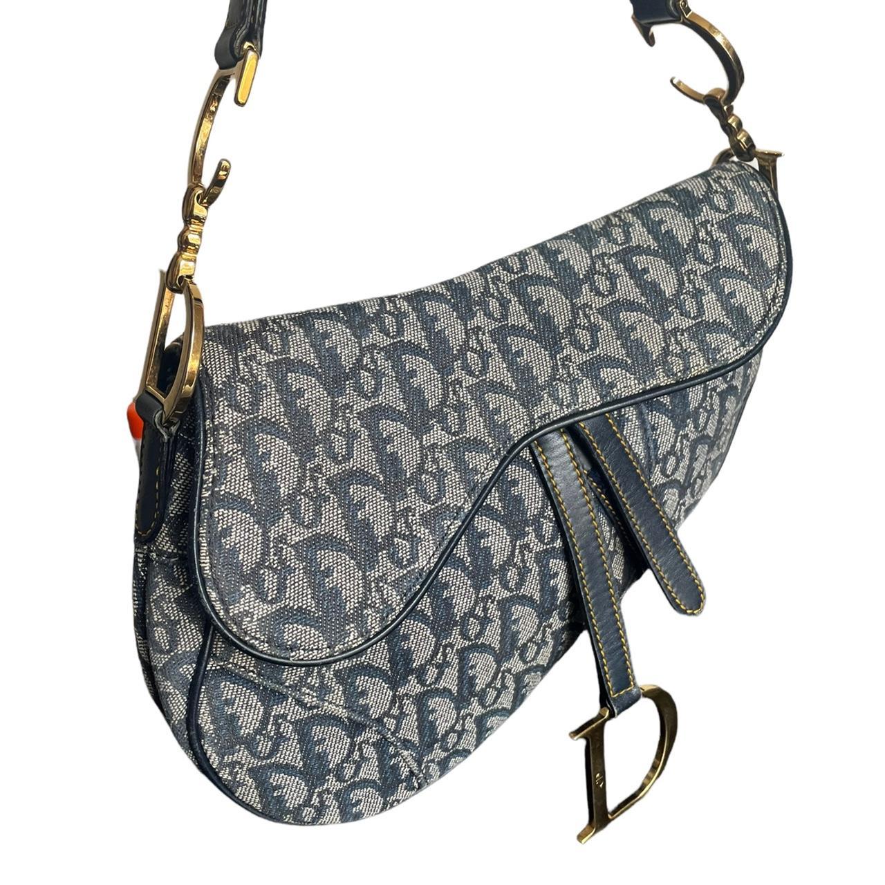 Dior saddle bag Authentic Dior monogram saddle bag... Depop