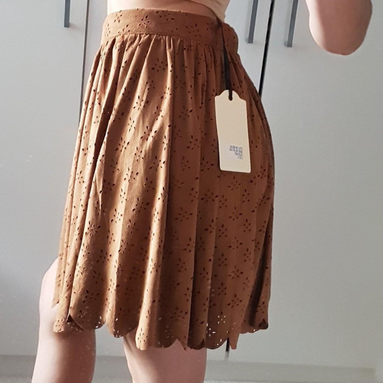 🦄Cutie booty rara skirt • nude skirt • tan mini... - Depop