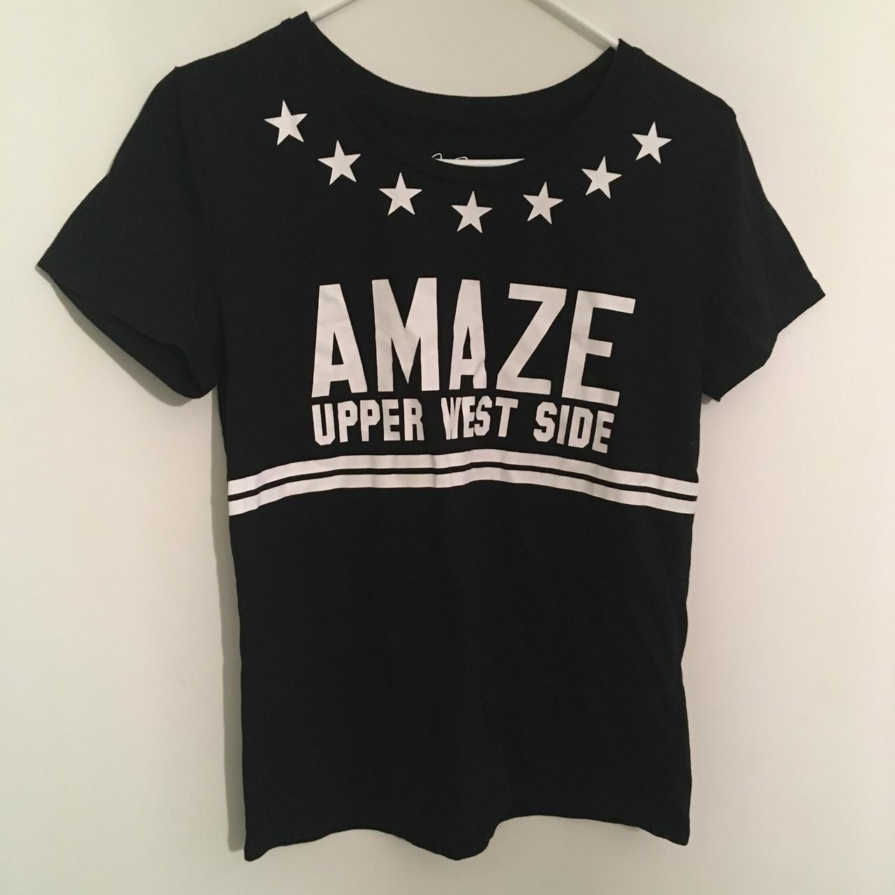 A black t-shirt that reads “Amaze Upper West Side” | Depop