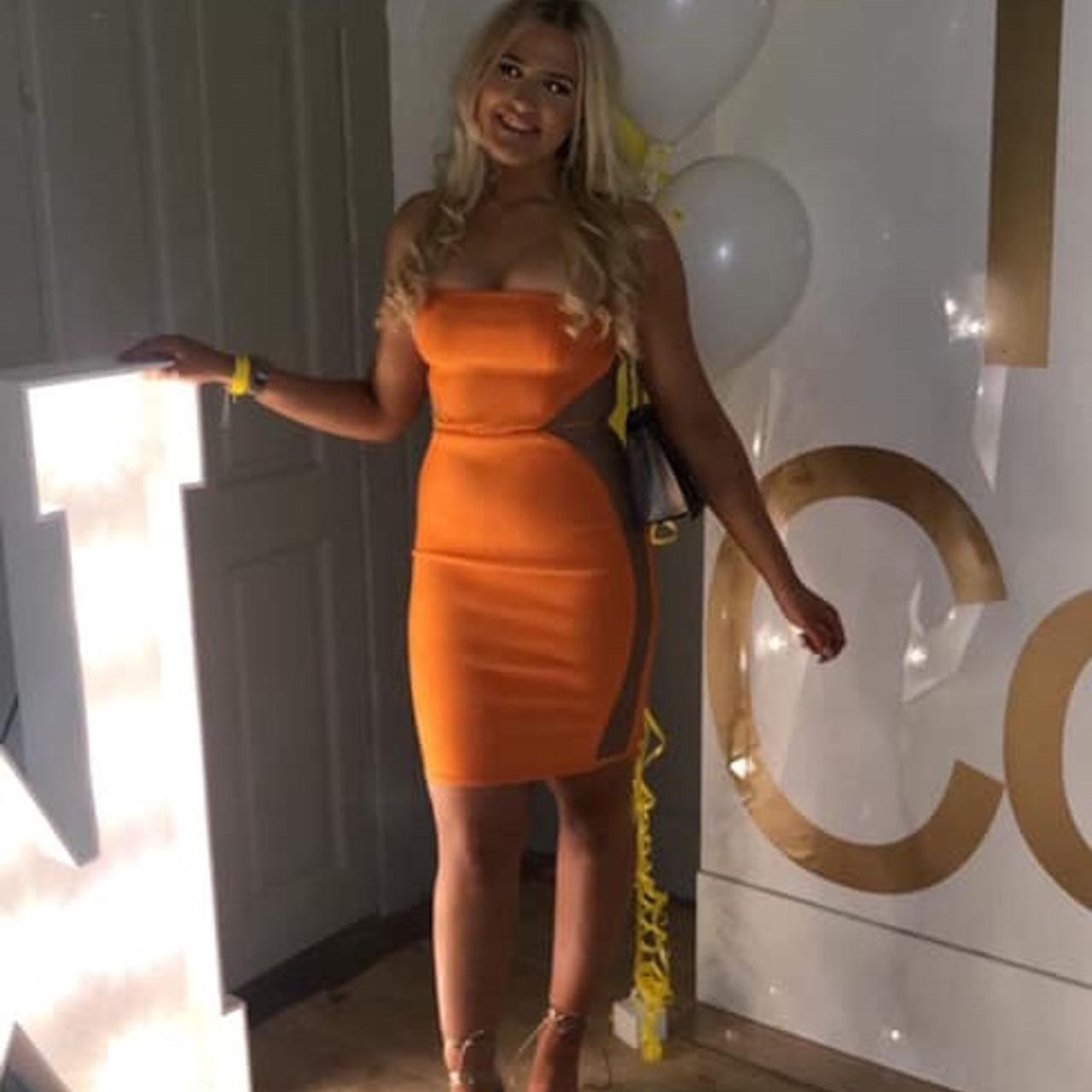 ORANGE CELEB BOUTIQUE BANDAGE DRESS🍊🍑🧡🧡 WORN... - Depop