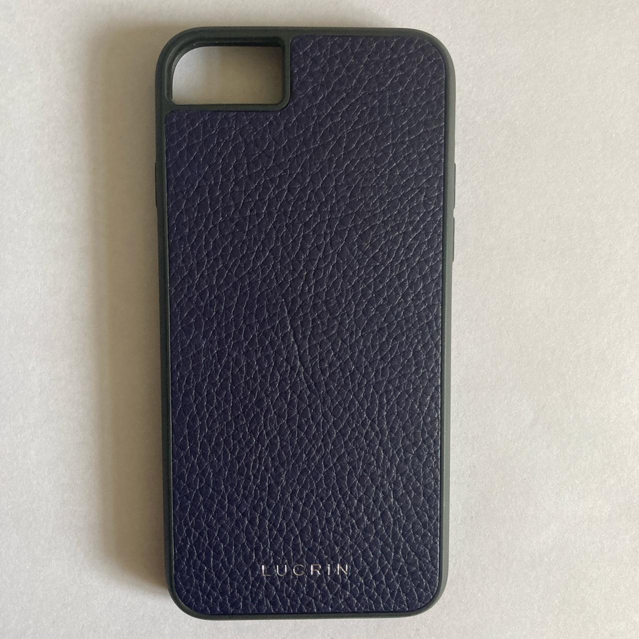 LUCRIN Geneva dark blue purple leather iPhone 7 Depop