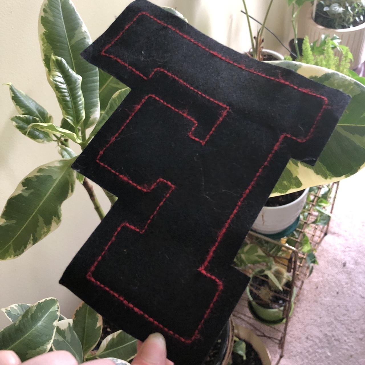 F band letterman jacket patch. Red letter man... Depop