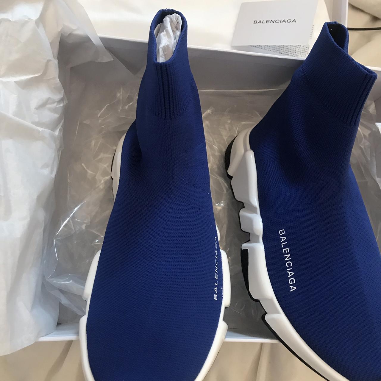 Blue balenciaga hotsell sock runners