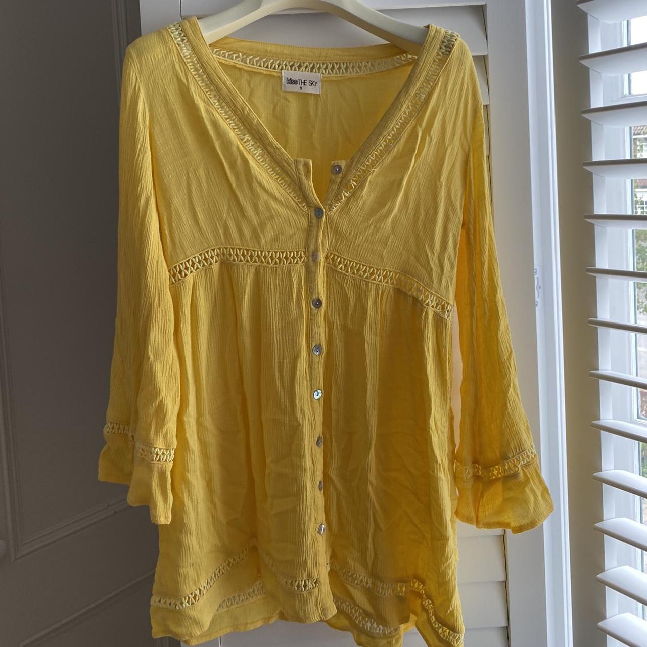 Kiss The Sky Women's Yellow Dress Depop