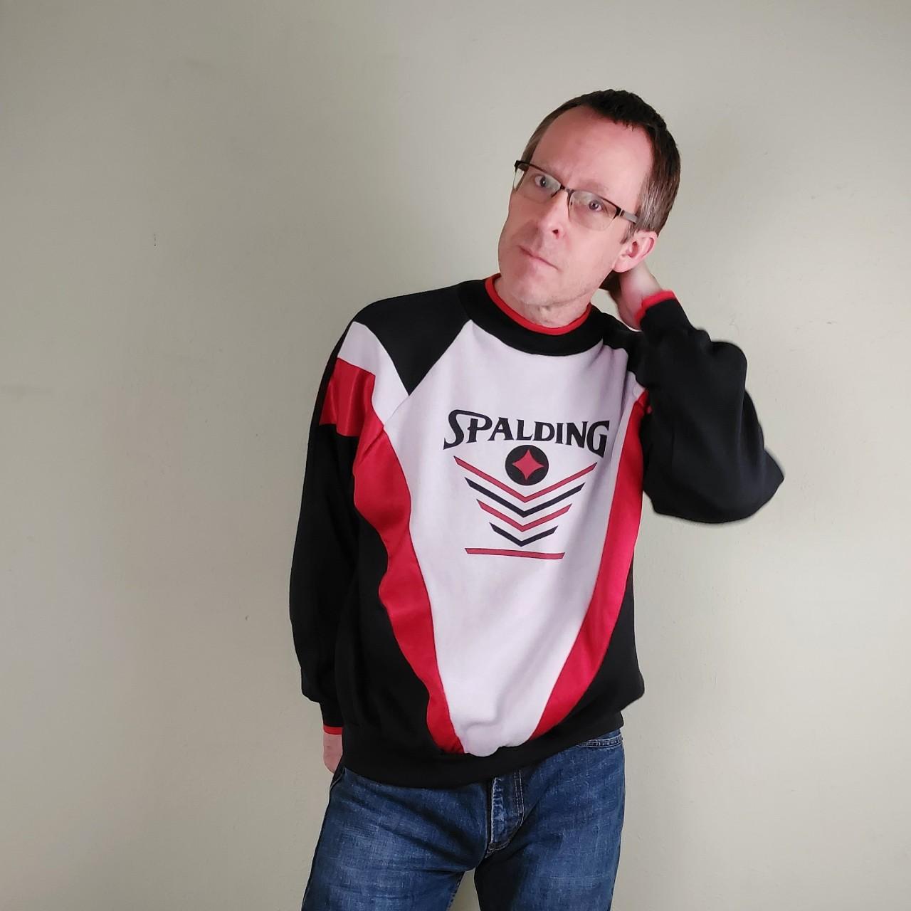 Spalding Men's Red and Black Sweatshirt (2)