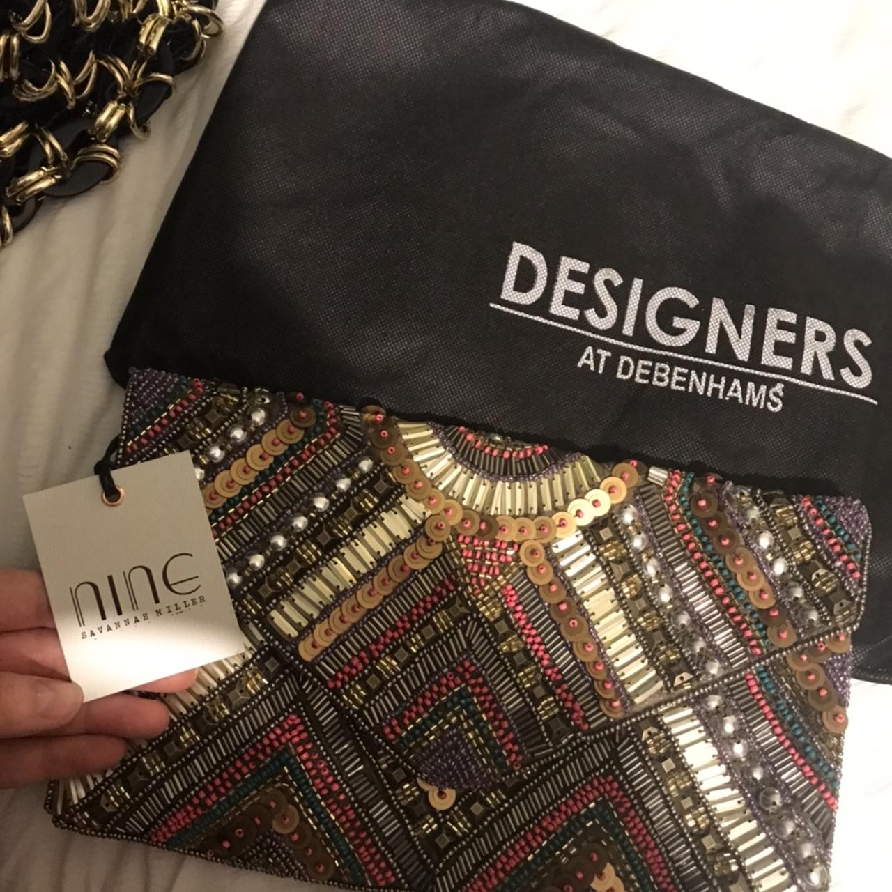 BNWT Debenhams nine savannah miller clutch bag. Gem