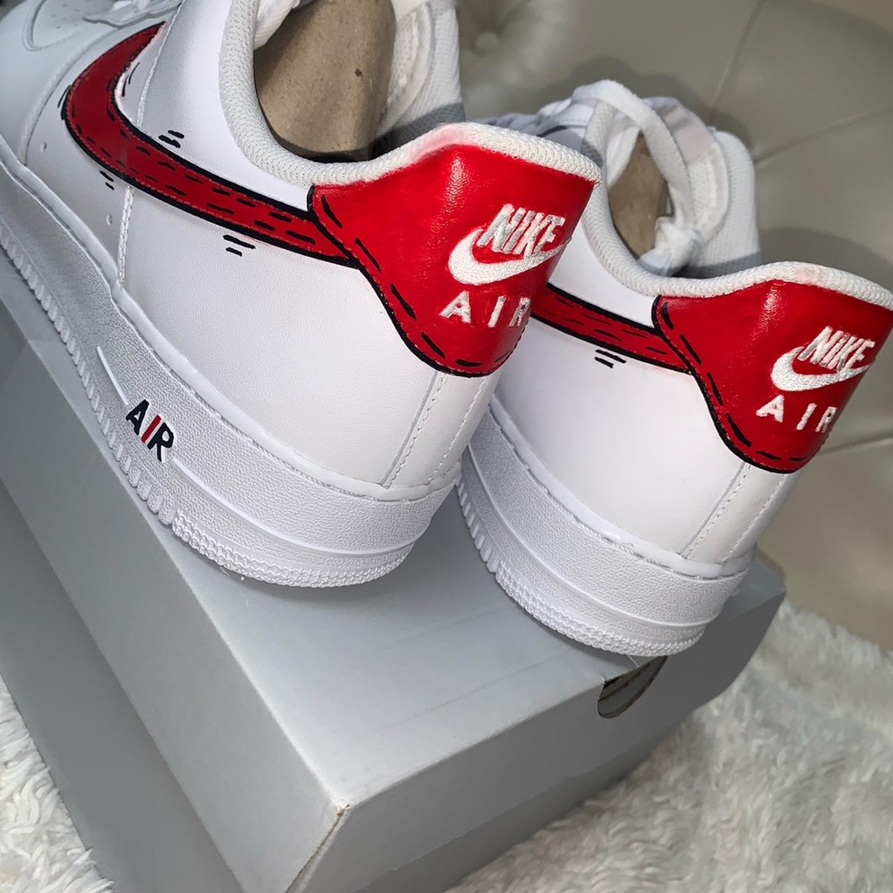 Custom Air Force 1 red Cartoon // Cartoon Effect 