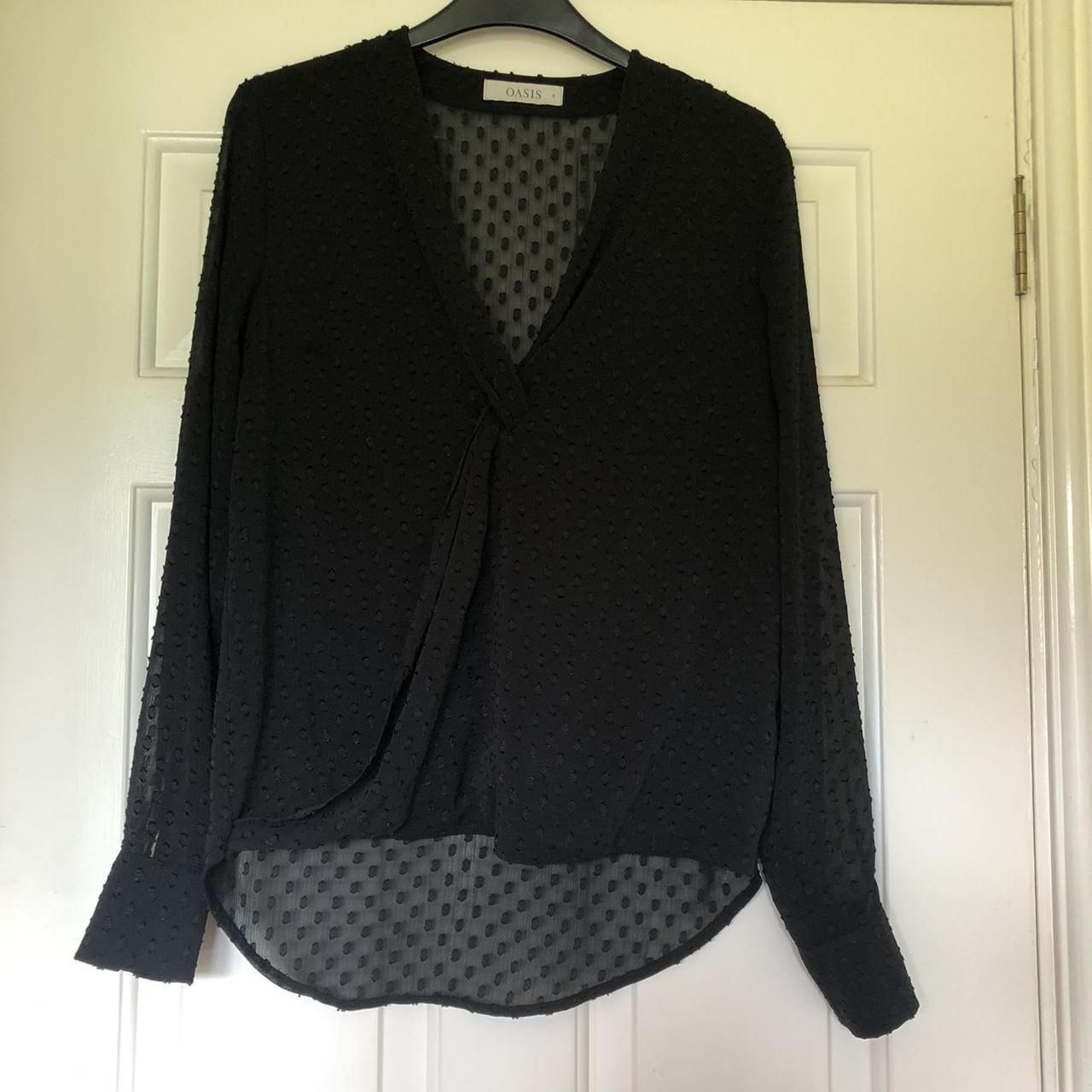 oasis black sequin top