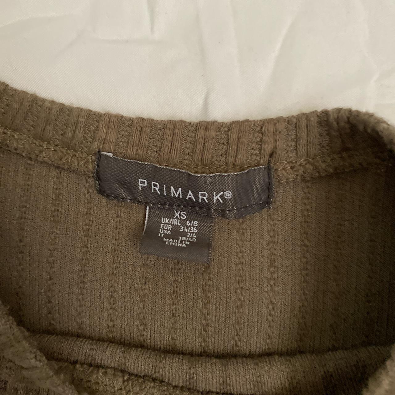 primark olive green ribbed crop top. shipping... Depop