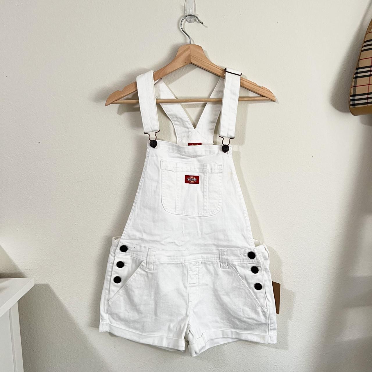 Dickies overalls. Dickies logo patch on front. White... Depop