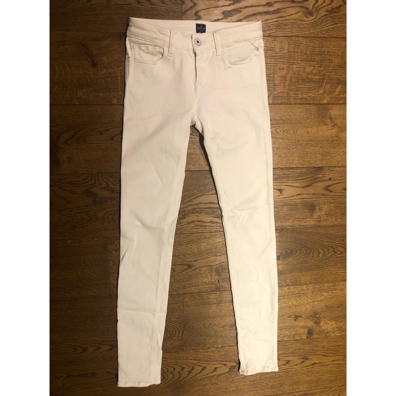 Replay store white jeans