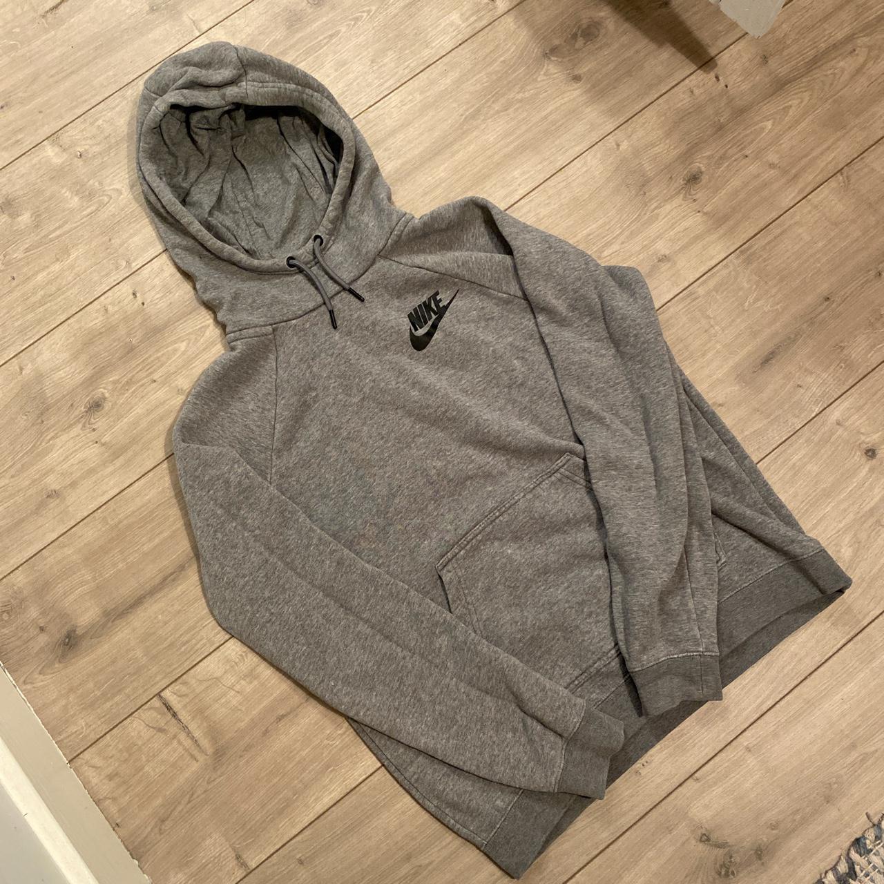 nike grey marl hoodie