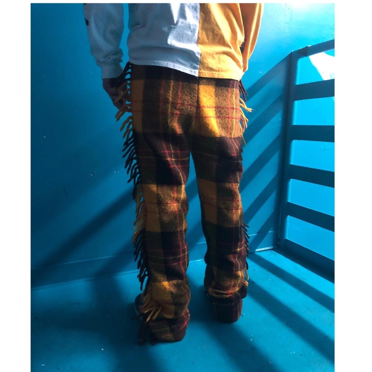 Reworked blanket pants . . Reworked from a vintage... Depop